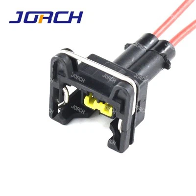 2-контактный разъем жгута проводов автомобильной топливной форсунки черного цвета GM EV1 типа DJ7023C-3.5-21 106462-1